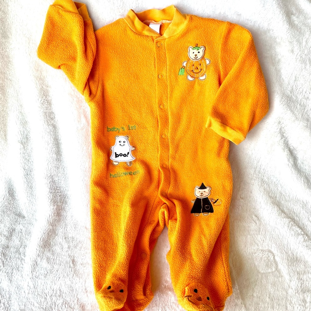 Baby's 1st Halloween Fleece Footie